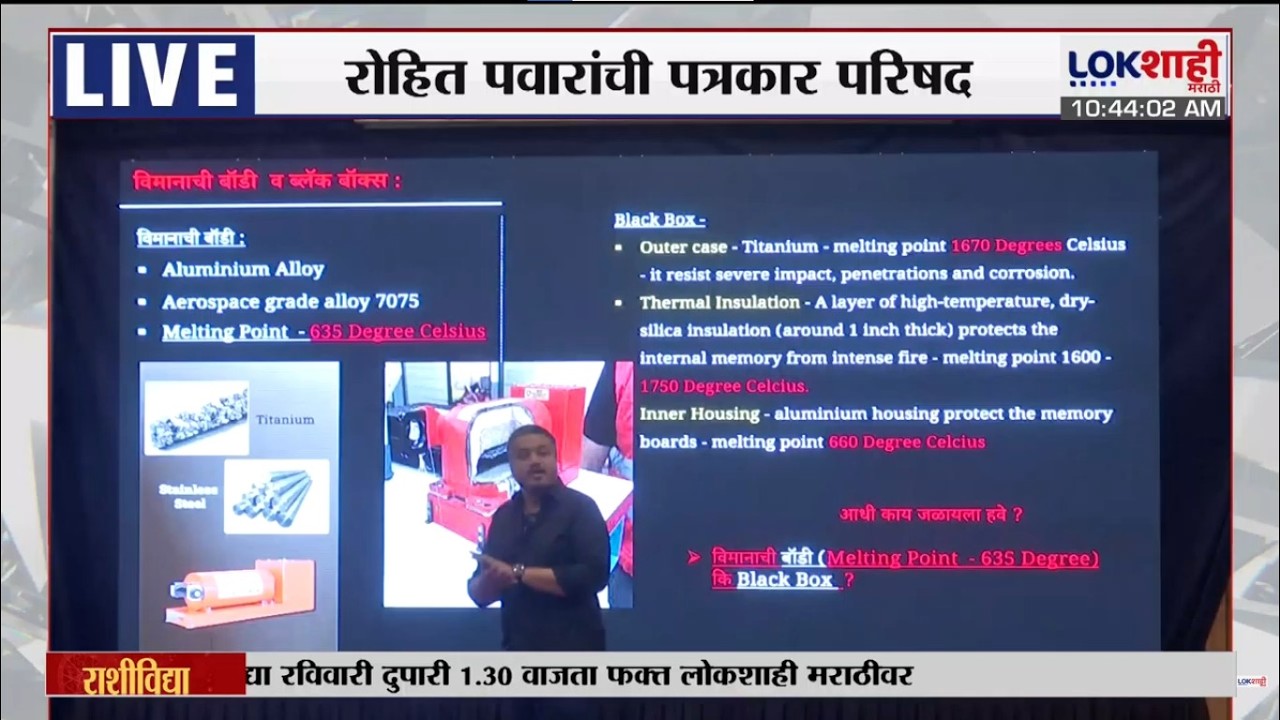Rohit Pawar PC। विमानाचा स्फोट का झाला? दादांच्या अपघाताविषयी रोहित पवार काय खुलासे करणार?। Lokshahi