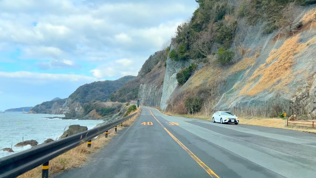 【4K HDR】出雲稲佐の浜→日御碕・大山隠岐国立公園前面展望