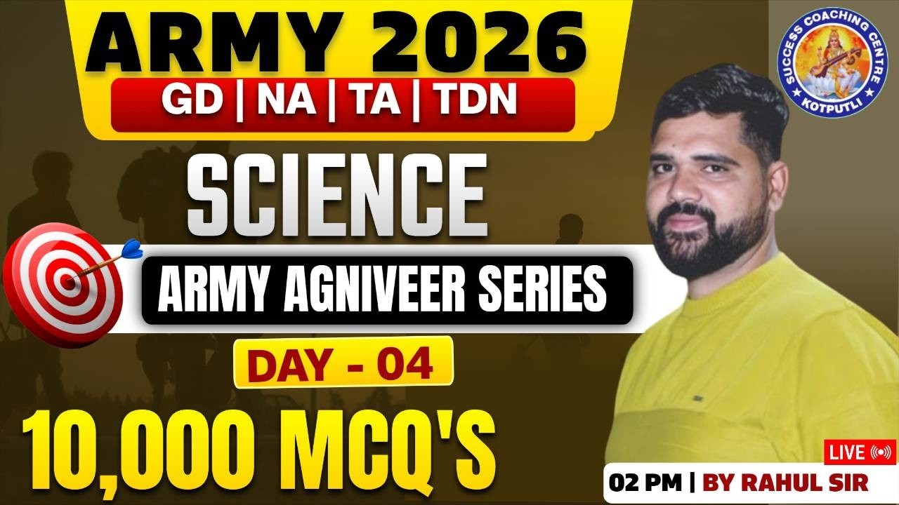 Indian Army 2026 Class | TOP 10,000 MCQ'S I Day 04 l Indian Army Exam| By:- Rahul Sir