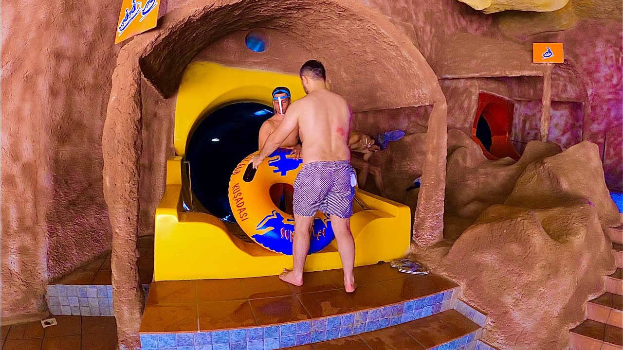 Scary Cave Water Slide at Adaland Aquapark