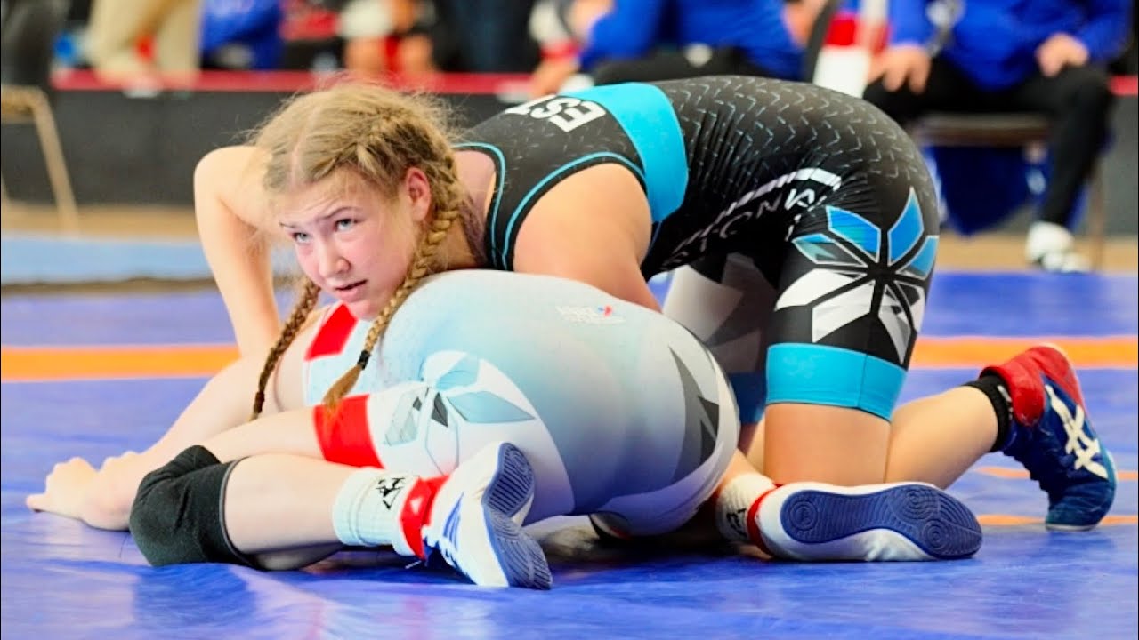 U17 K. Mägi (EST) vs K. Tamson (EST). Women 65kg youth wrestling Estonia.