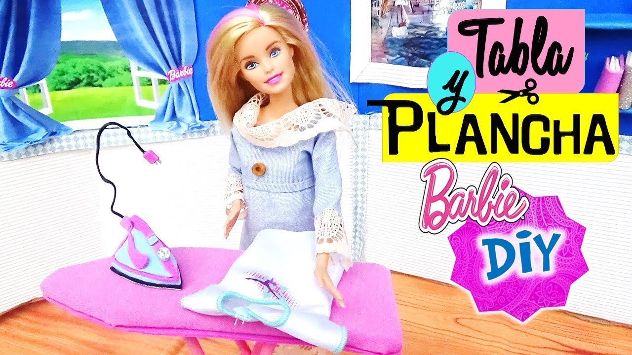 Como hacer PLANCHA y TABLA de PLANCHAR para MUÑECAS BARBIE| DIY- Manualidades para MUÑECAS