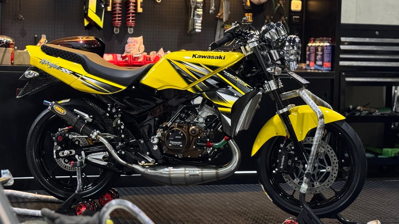 RESTORASI MODIF FULL UPGRADE NINJA SS KUNING || BADAS GARAGE