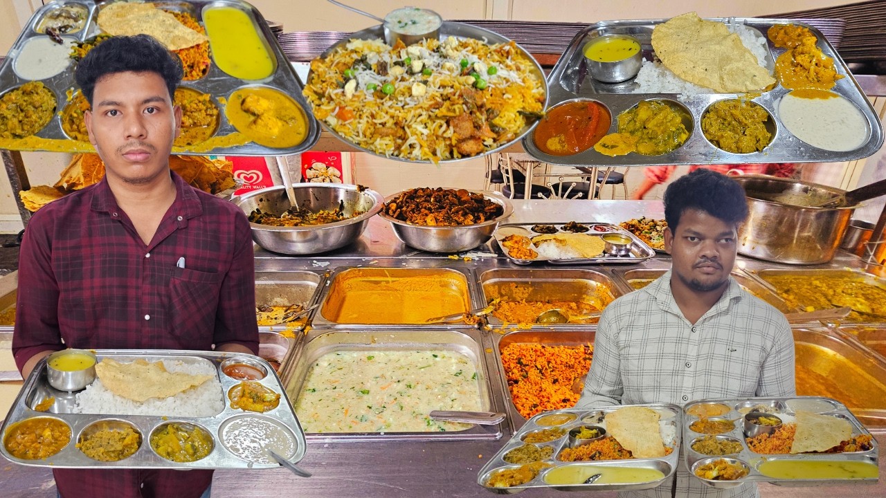 Unlimited Pure Veg Thali Rs.60/-Start  Best Veg Meal In Bhubaneswar | Street Food India