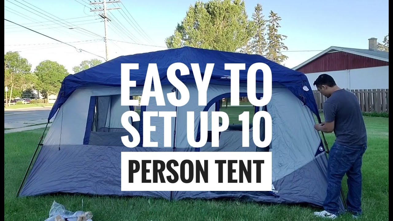 Unboxing Ozark Trail Tent 10person Instant Cabin  Tent/ Set up, Review and Dismantle