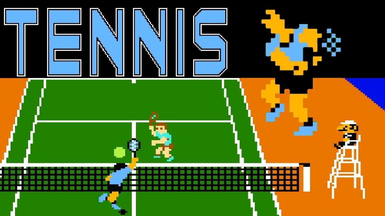Tennis (FC · Famicom / NES) original video game | level 1 thru level 6 session 🎮