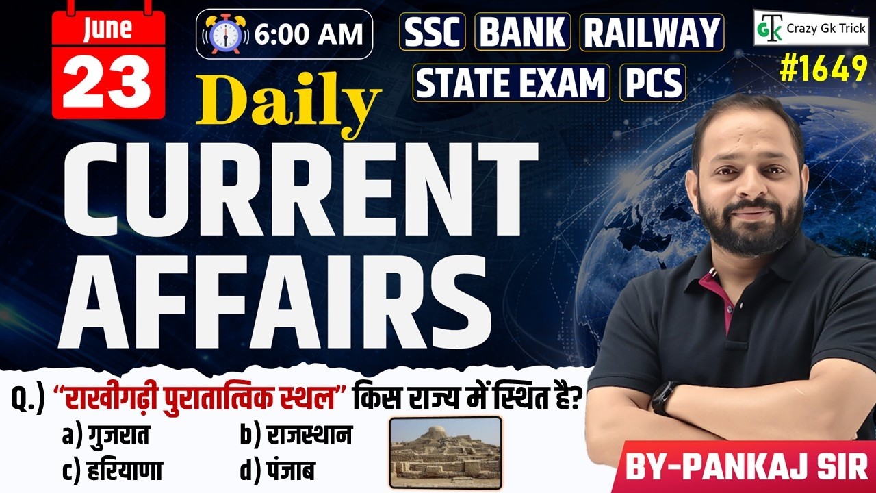 23 June 2026 | Daily Current Affairs | Current Affairs Today | Current News | Crazy Gk Trick