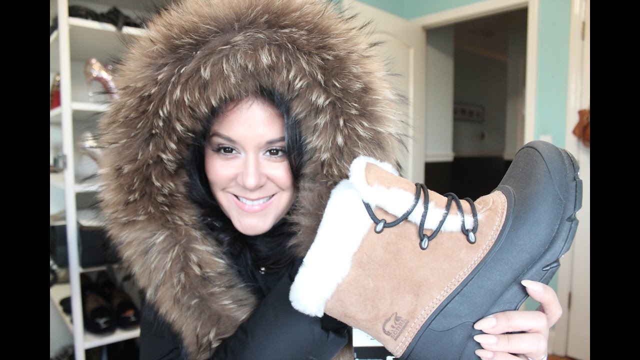 WINTER GEAR TRY ON-LUXURY MACKAGE COAT & SOREL BOOTS