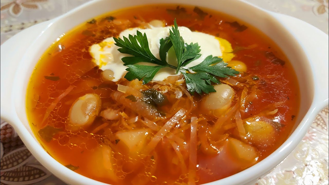 🥣Український Червоний Борщ з Квасолею та Тушонкою.🥣Закарпатський Діалект.🥣