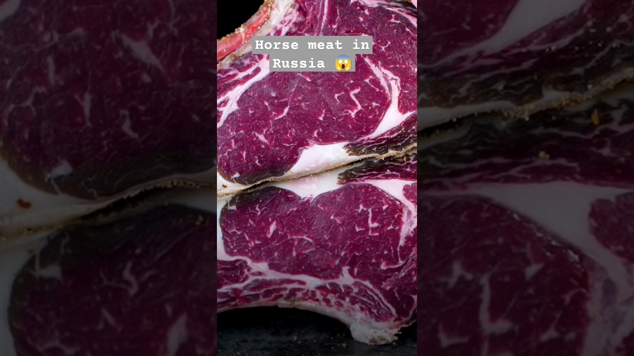 horse meat in russia 😱 #shorts #viral #meat #tranding #food