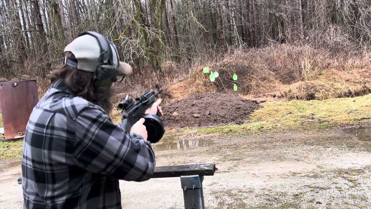Arsenal SAM7R test fire with Drum mag 
