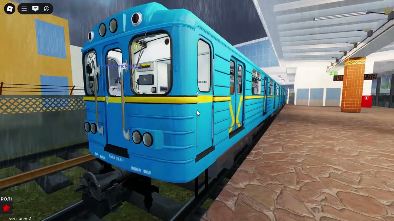 Roblox! Поездка на метро Ема 81-502, слетели с рельс | M1 (Kyiv, Metro)