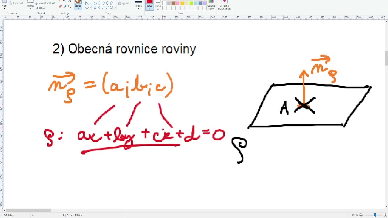 Rovnice roviny