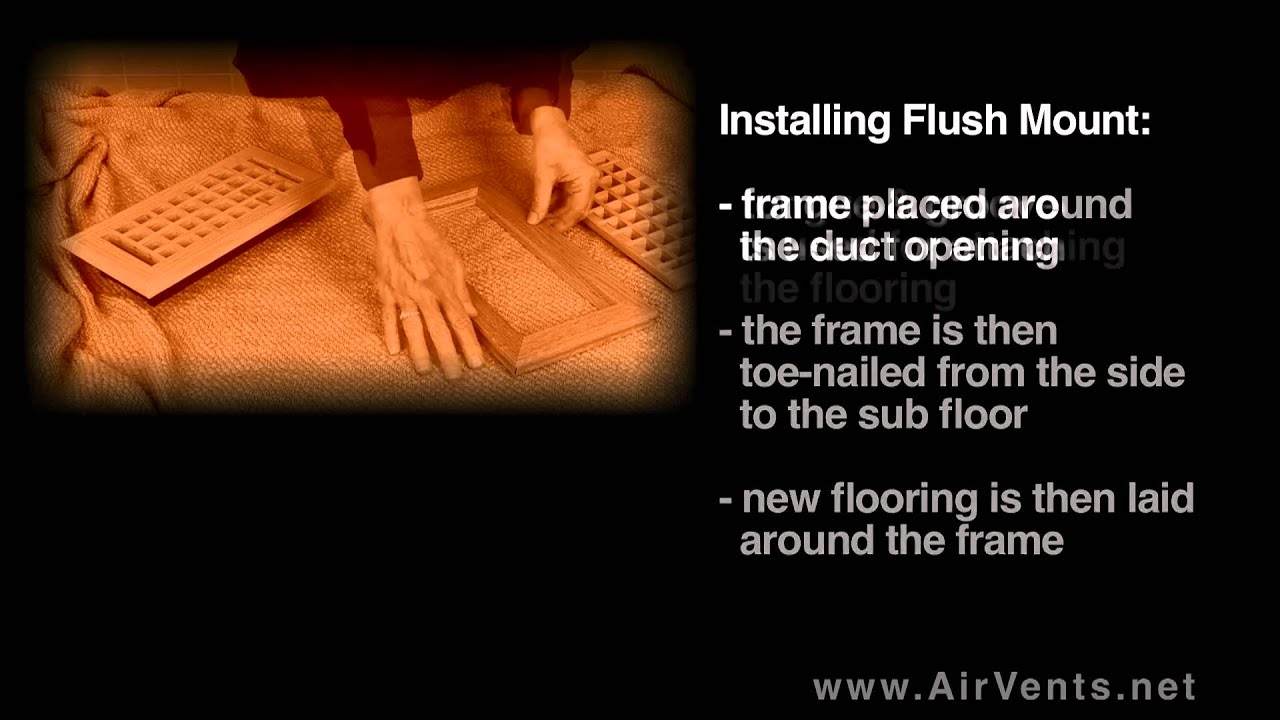 Flush mount vs. surface mount registers-- airvents.net