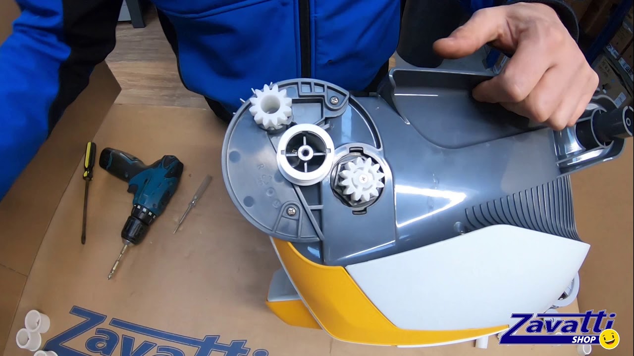 Come sostituire spazzola attiva, ruote e ingranaggi nel robot piscina Dolphin Maytronics E10, E20