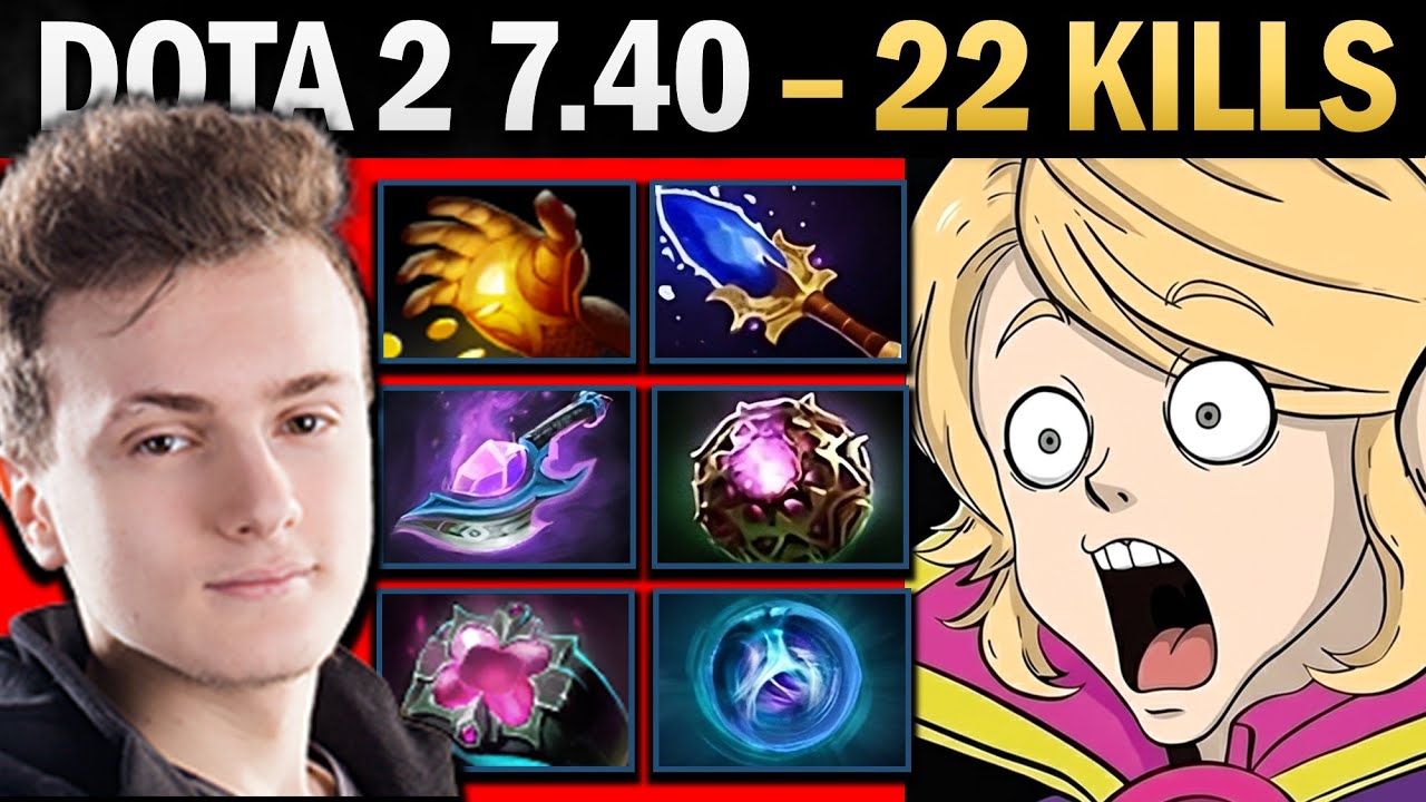 Invoker MID with 22 Kills and Searing Signet - Dota 7.41