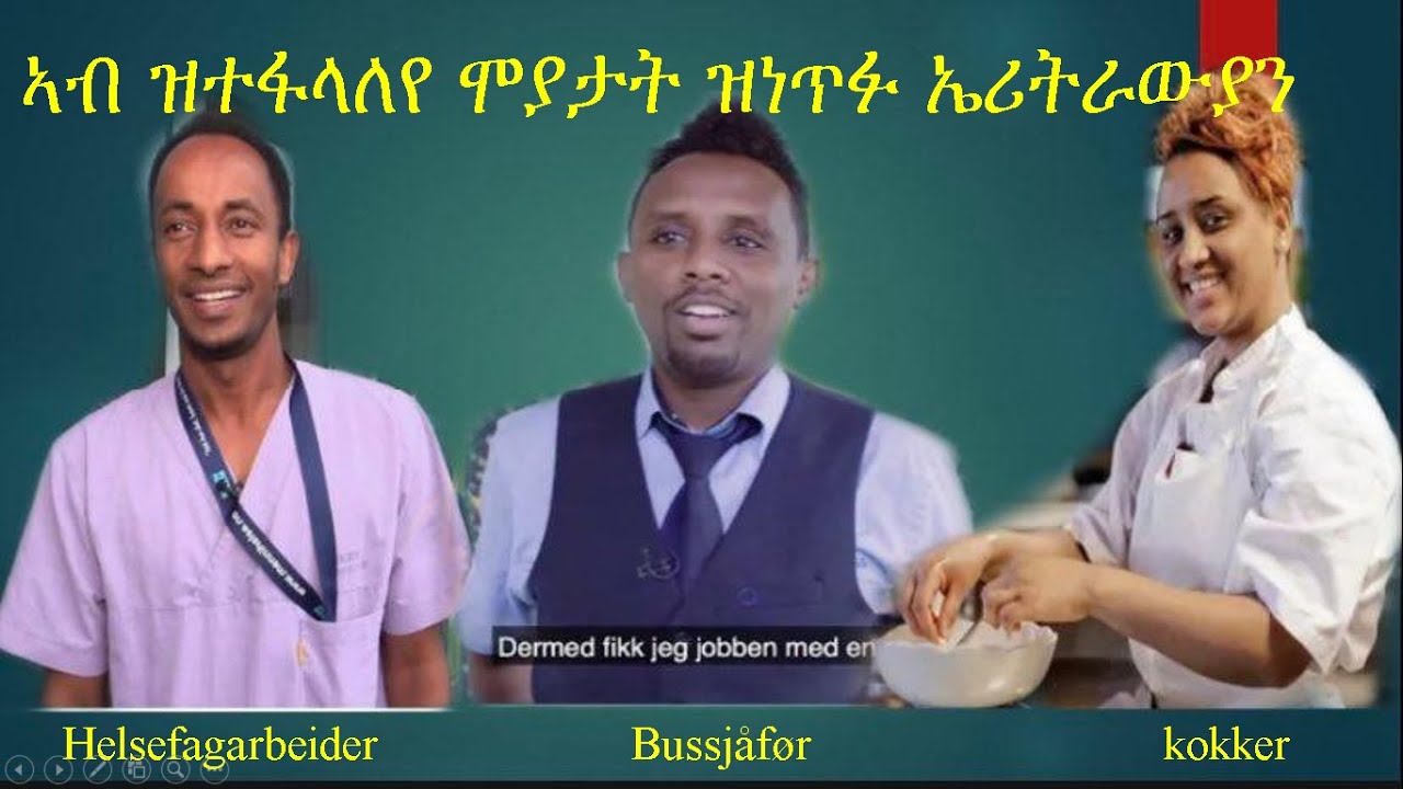 ኣብ ዝተፍላለየ ሞያታት ዝነጥፉ ኤርትራውያን