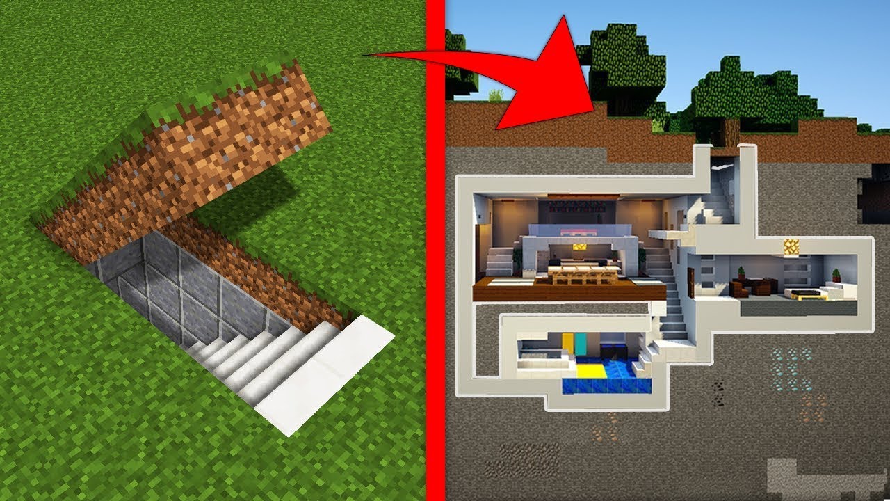 MINECRAFT COMMENT CONSTRUIRE UNE BASE SECRÈTE MODERNE ? MAISON CACHÉE !