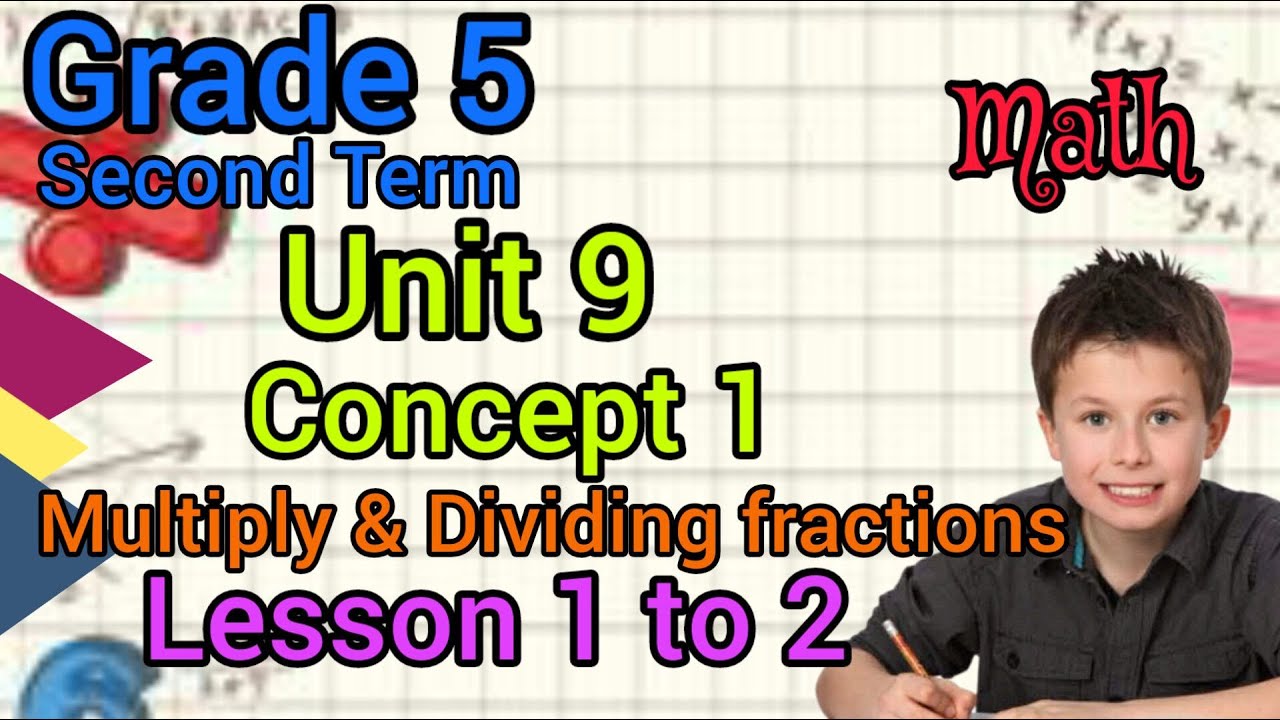 Math - Grade 5 -Second Term-unit 9 - concept 1-lessons 1&2-ماث خامسة - Multiplying Fraction Numbers