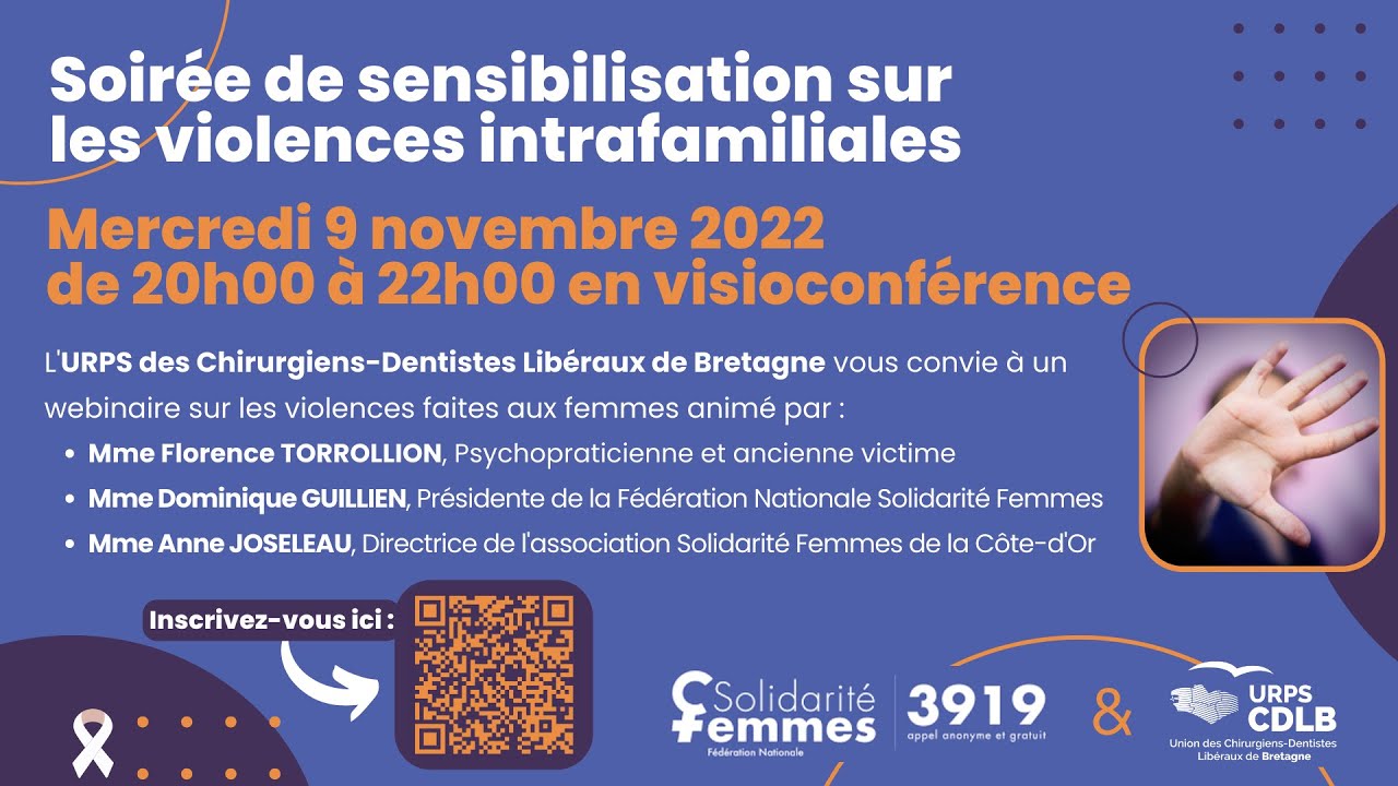 Soirée de sensibilisation sur les violences intrafamiliales par l' URPS CDLB et la FNSF
