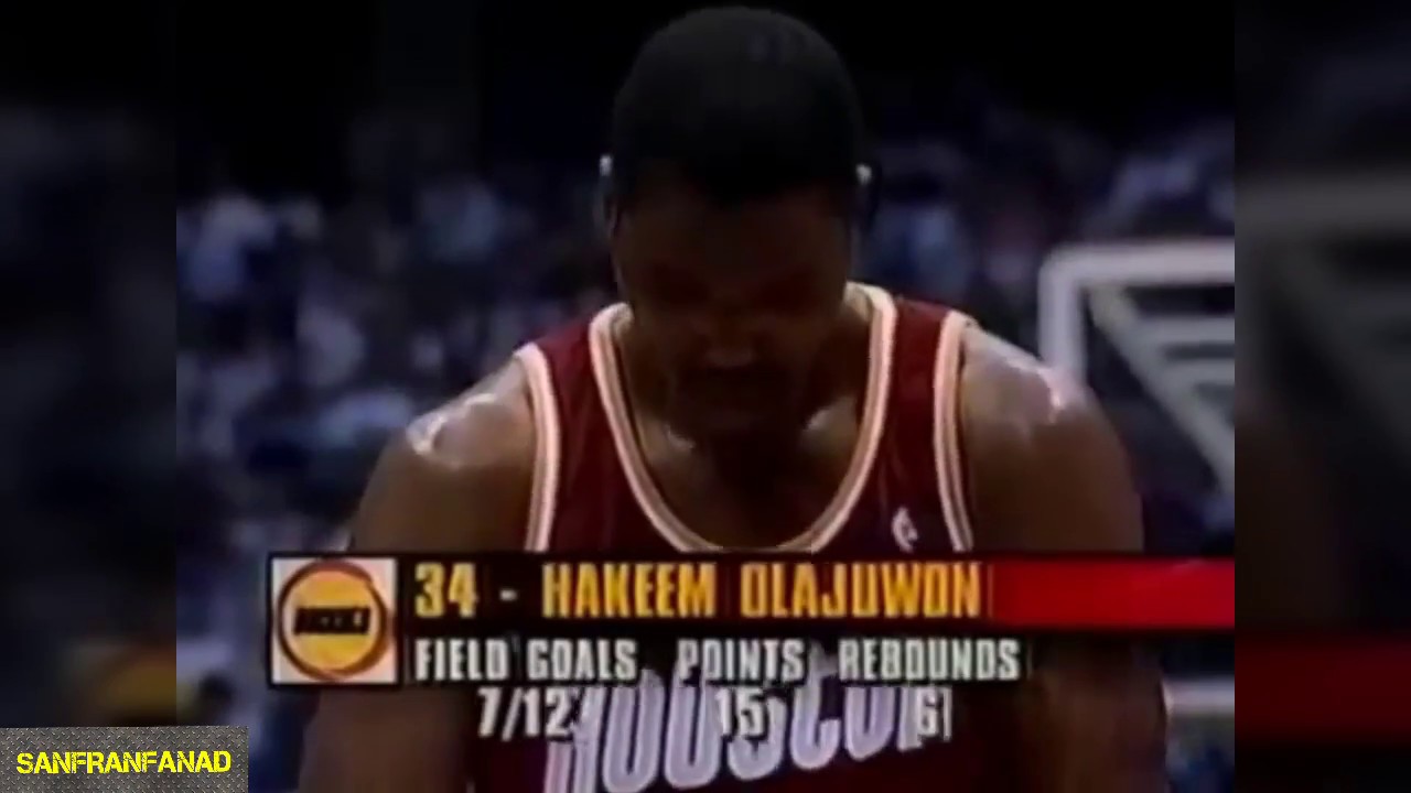 Hakeem Olajuwon at Spurs (1995 WCF Game 5) - 42 Pts, 9 Rebs, 8 Assists, 5 Blks, 19-30 FGM, MVP Mode!