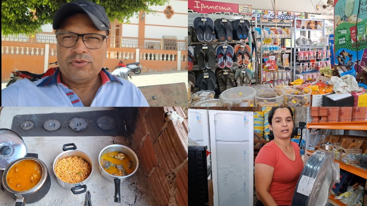 Inaugure o meu fogão a lenha e fiz uma verdadeira delícia de almoço 