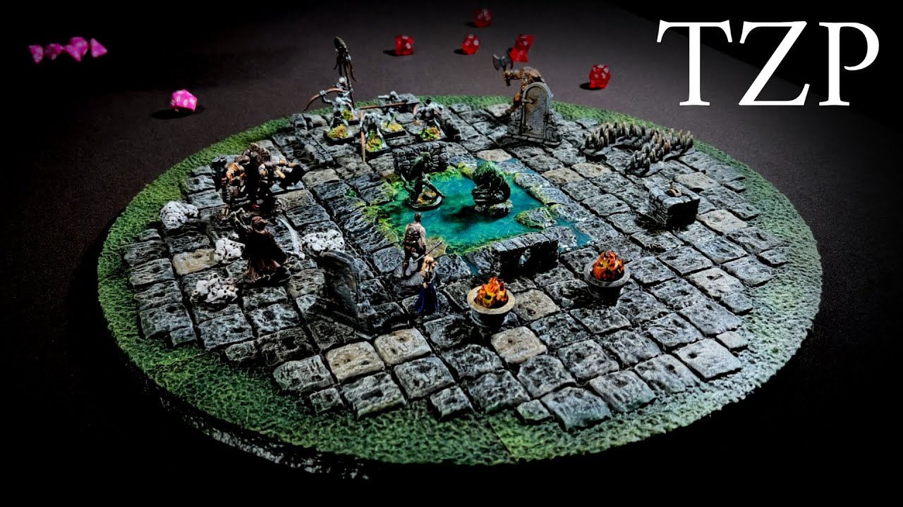 Thematic Combat Zone Game Play for Tabletop Gaming - Mystic Realm 3D Printable Terrain