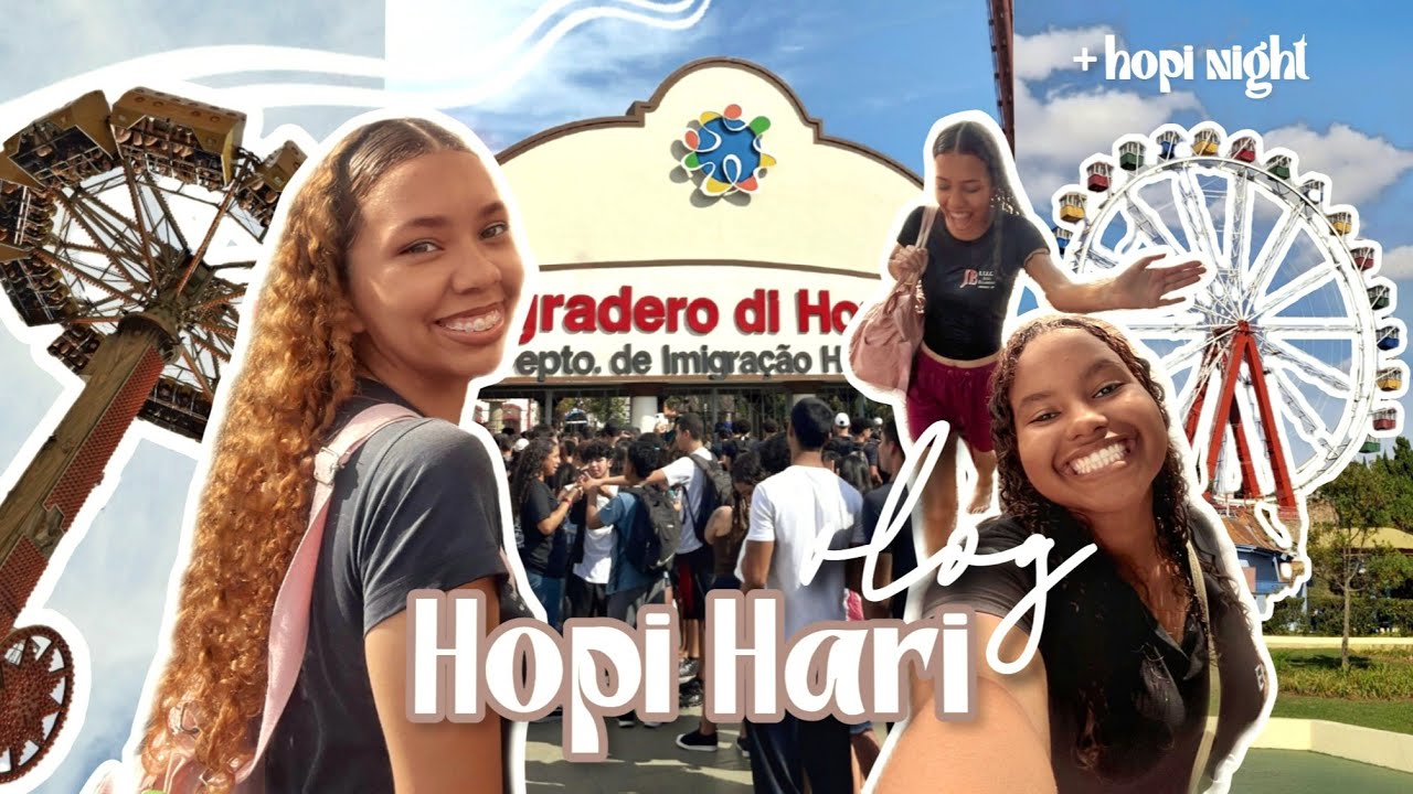 um dia comigo no Hopi Hari | 🎡 Excursão com a escola & Hopi Night