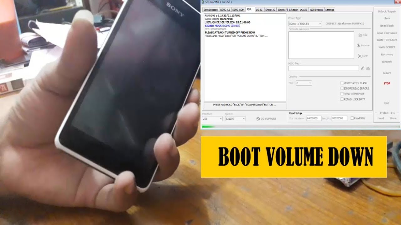 HOW TO FLASHING SONY D2005 ( Xperia E1 ) VIA SETOOL BOX