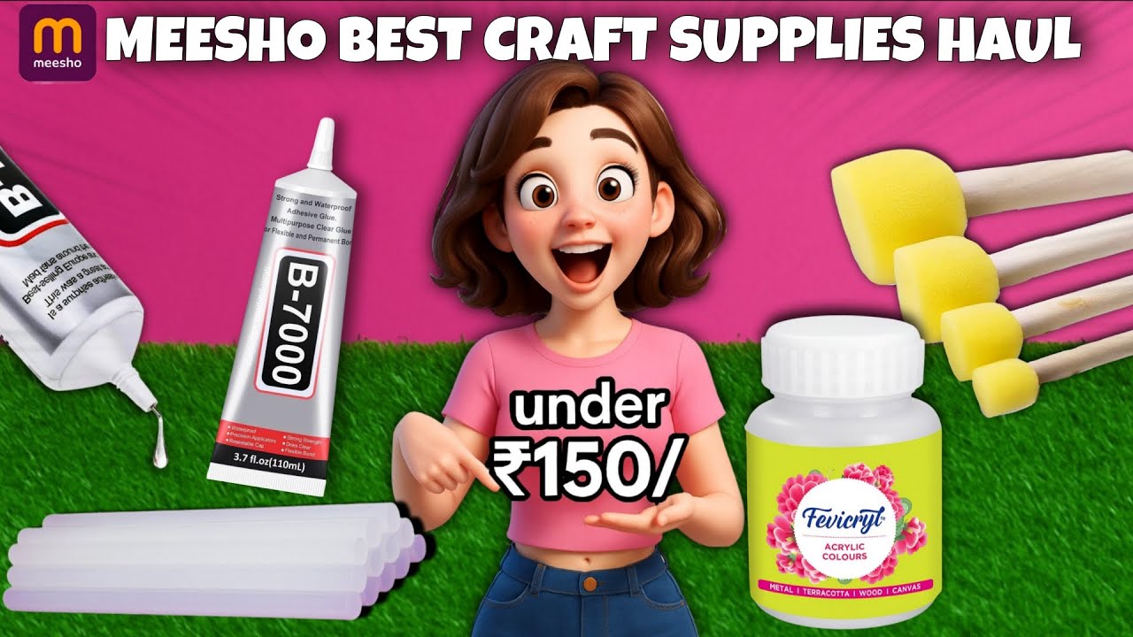 Meesho CRAFT SUPPLIES Haul Under ₹150 😱 | Best Budget DIY Items 