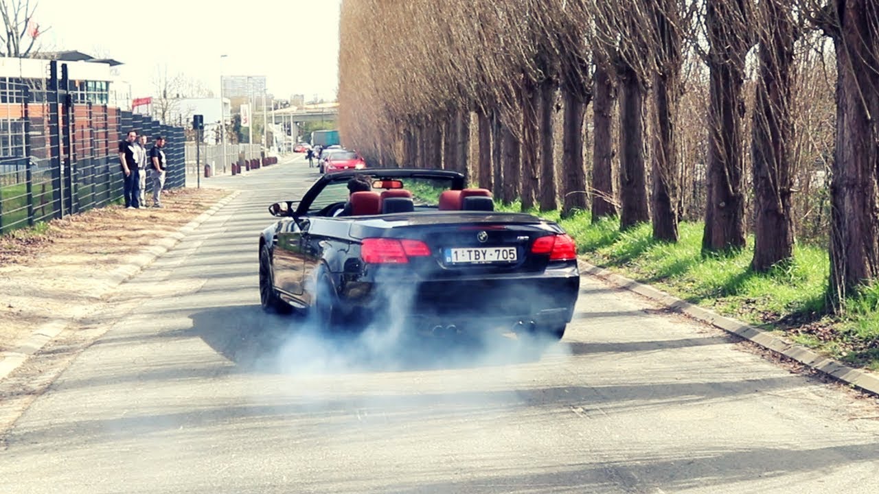 Triple BMW M3 MASSIVE BURNOUTS - e92-e93 gang at Cars & Coffee