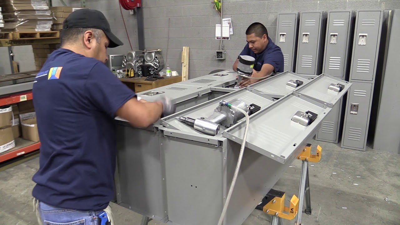 Jorgenson Signature 2 Tier, 3 Wide, Locker Assembly Video – SchoolLockers.com