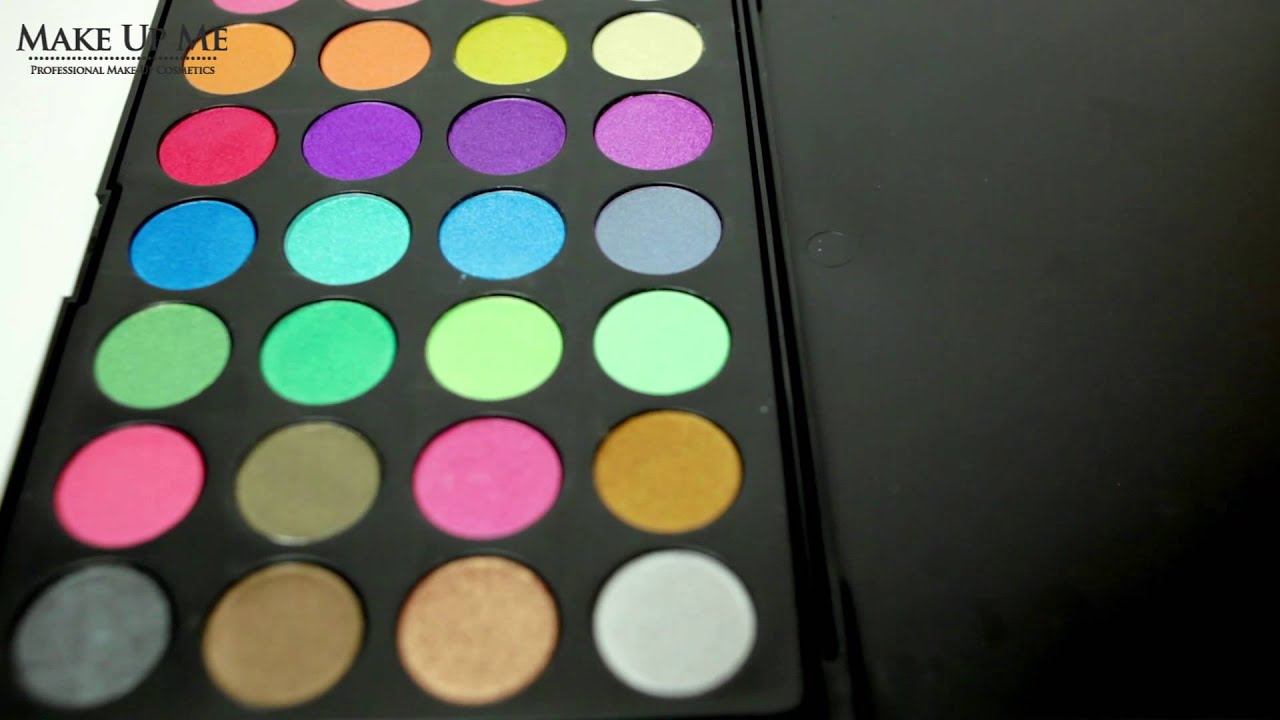 Проф. палитра теней с блеском на 28 оттенков N28 Make Up Me
