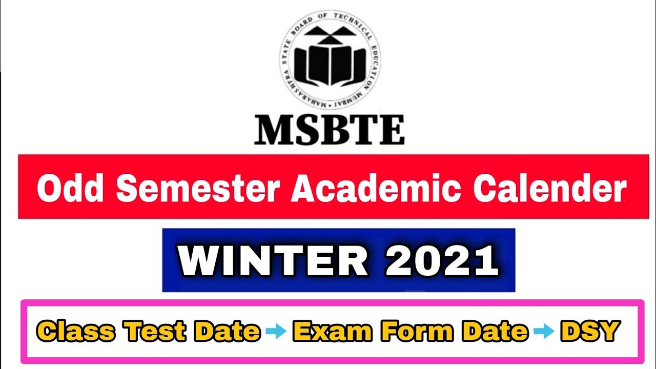 MSBTE New Update | Winter 2021-22 Academic Calendar out | Online or Offline?