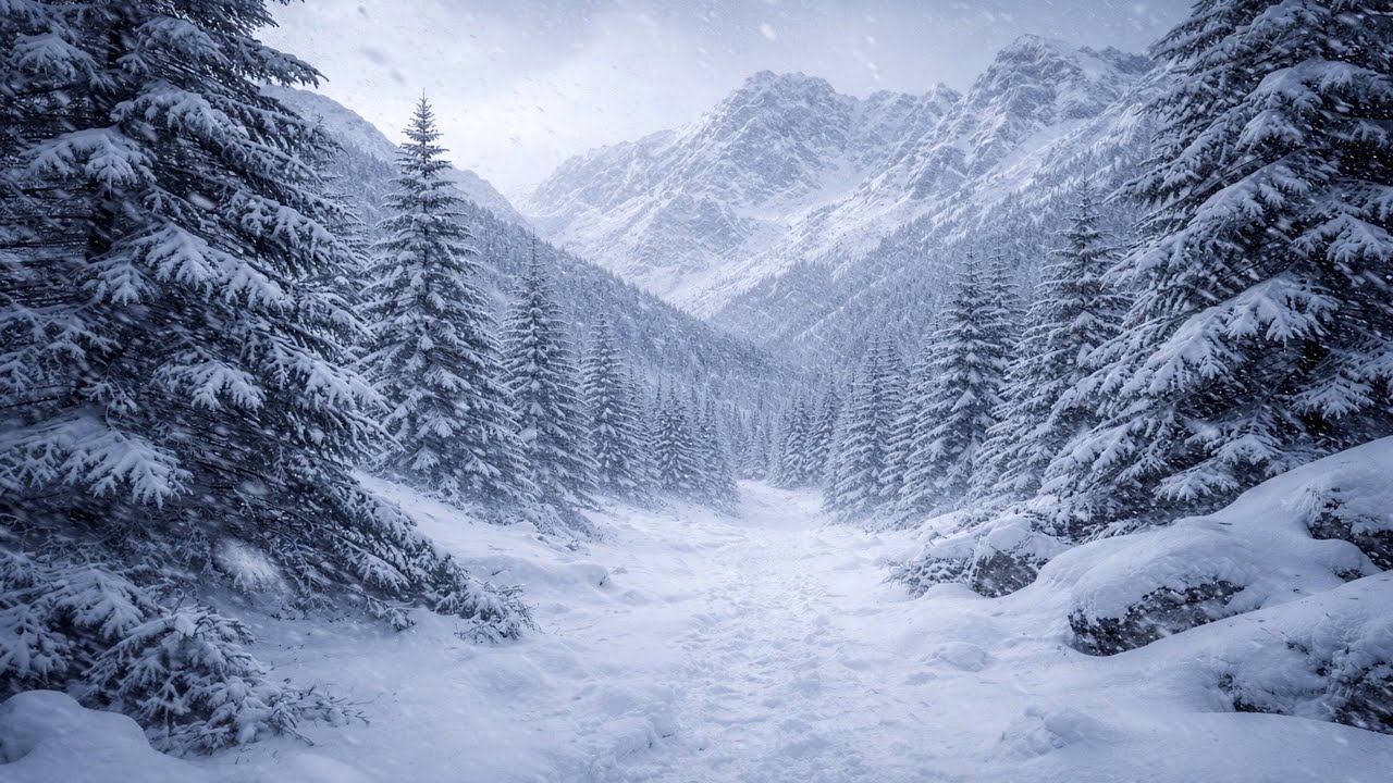 【吹雪の静寂】｜4K Snowstorm Ambience・深い眠りと集中のための雪の音【3HOURS】