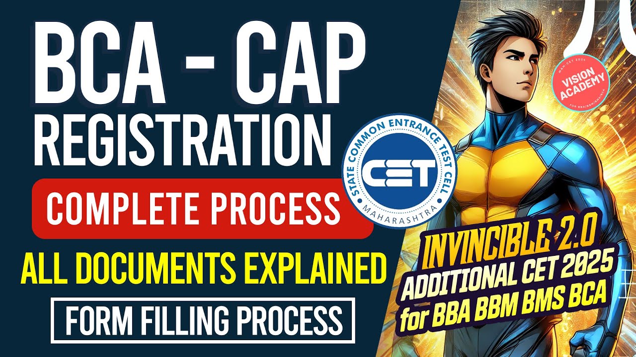 BCA CAP Registration Form Filling Process 🔥 Step by step guide with all documents explained