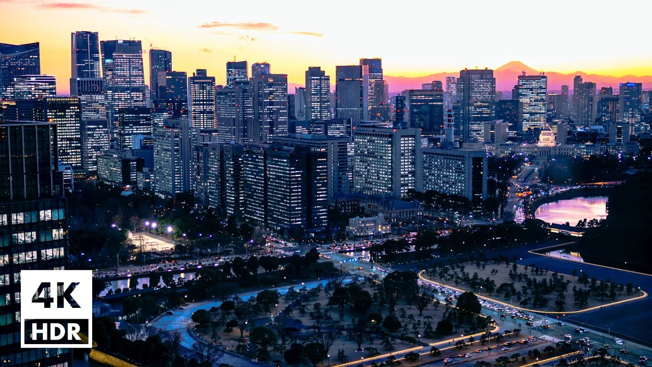 【Re-upload HDR version】Nightfall in Marunouchi, Tokyo | 4K HDR Japan Ambience【02/26/2025】