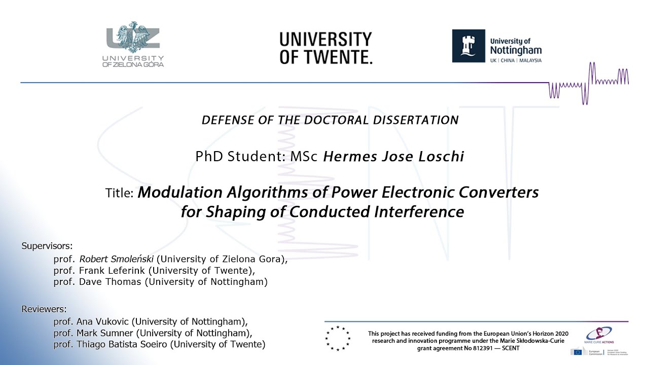 DEFENSE OF THE DOCTORAL DISSERTATION - PhD Student: MSc Hermes Jose Loschi