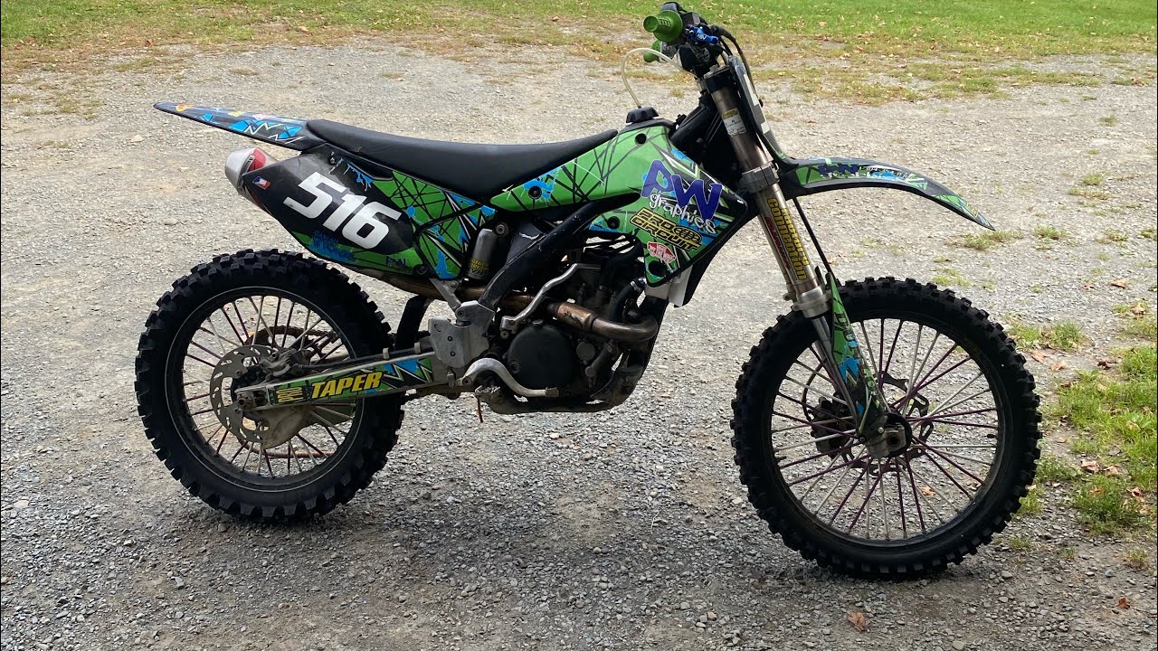 2005 kawasaki kx250f and a 2001 yamaha yz125