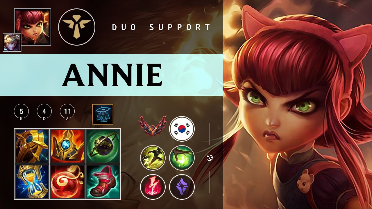 Annie Support vs Rakan - KR Grandmaster Patch 26.04