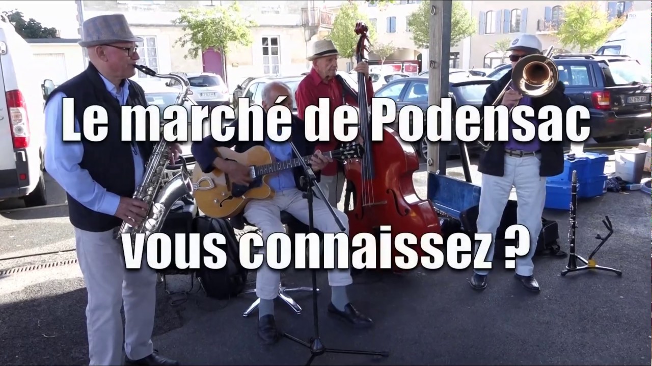 Le march&eacute; de plein air le vendredi matin &agrave; Podensac