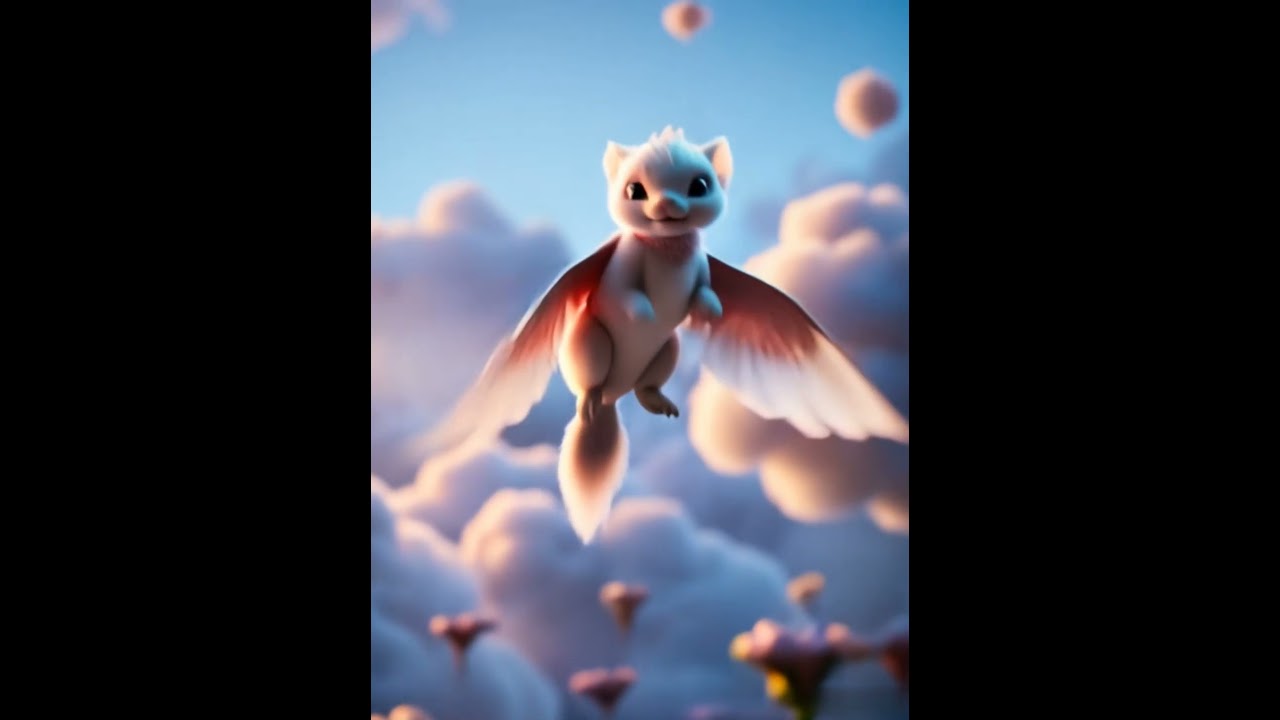 Cute creature, majestic wings Griffin's aerial adventure 