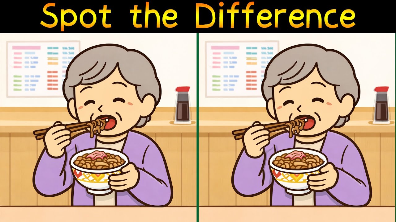 Spot the Differences in a Hinomaru Bento Illustration