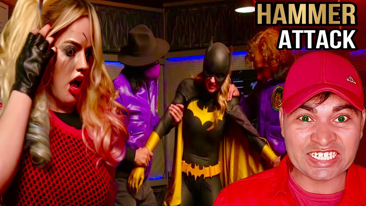 BATGIRL VS TWO BODYGUARDS ft. ANGRY HARLEY QUINN - Superheroine Fight | Rocky Jackson 007