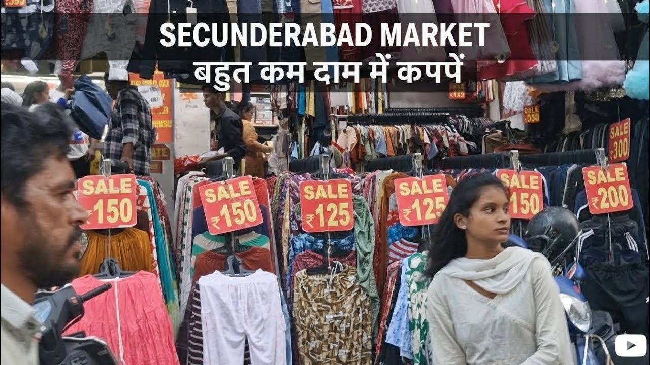 Secunderabad market [ yeha par milta hai bahut kam damo me kapde] Just station ke samne
