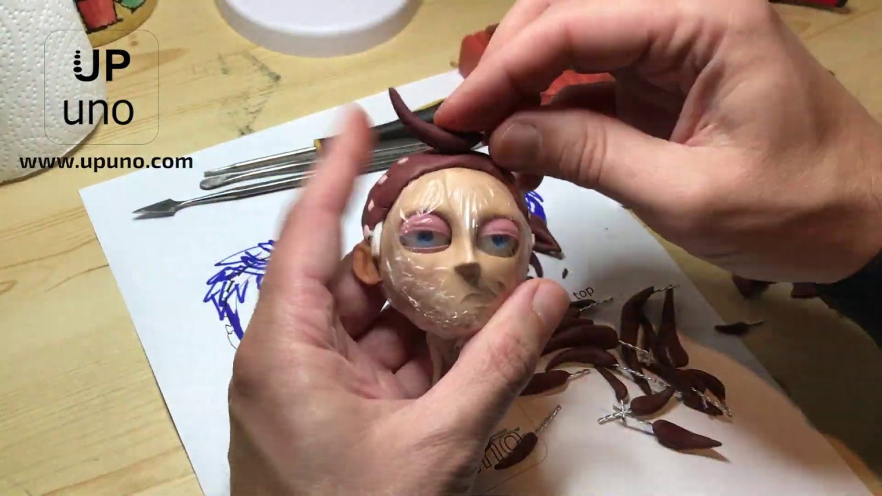 How to make the hair using an Akira 101 Blank Head (Stop Motion)