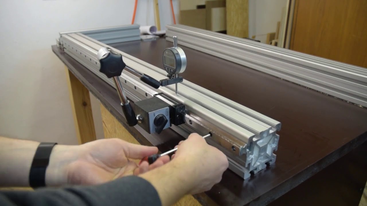 Projekt Fenja - Ausrichtung der Linearführungen der X-Achse
