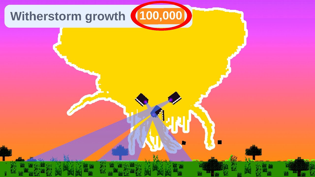 100,000 Witherstorm Growth! 😱 - Wither Storm On Scratch
