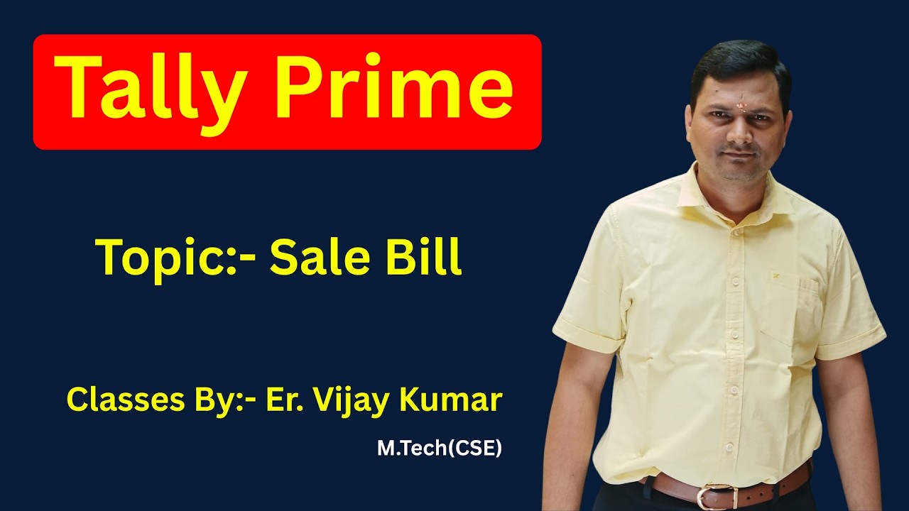 How To Use Sale Bill in Tally Prime