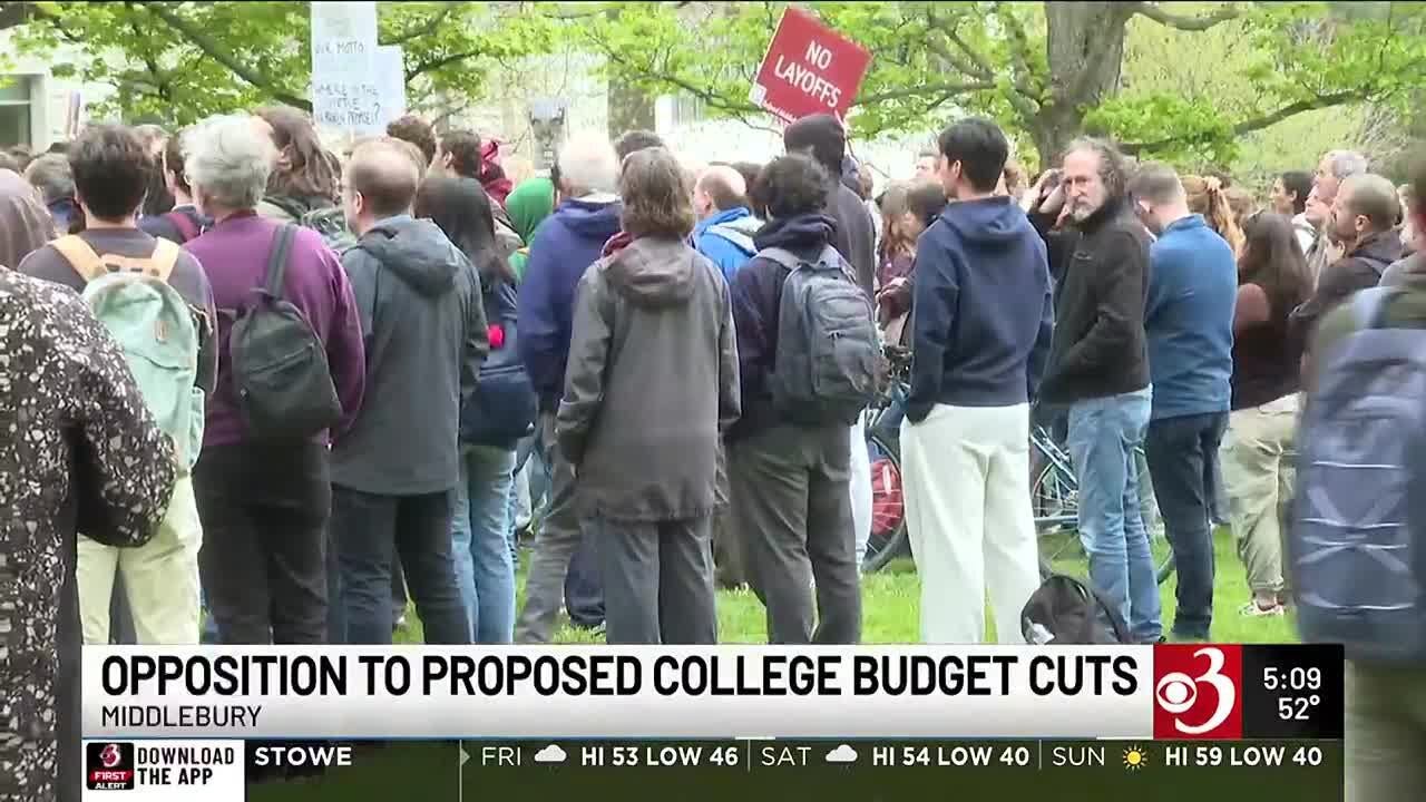 Middlebury College faculty, students protest proposed budget cuts